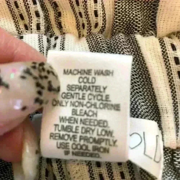 🌈 6/$60 Planet Gold, Juniors, Blk/Wht Pants, Lrg - Picture 5 of 5